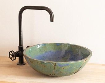 handmade ceramic sink made to order table top wasbasin bathroom sink Fish sink