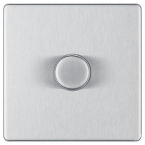 Screwless Flat Plate Stainless Steel Black Interior 1 Gang 2 Way Screwless Flat Plate Stainless Steel Black Interior 1 Gang 2 Way
