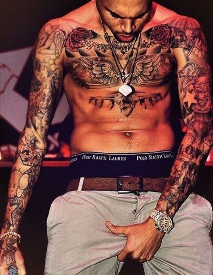 Tattoo For Men On Chest Eye Candy 42 Ideas Chris Brown Tattoo Tattoos For Guys Chest Tattoo Men