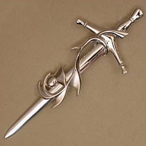 Vintage Jewellery Large Scottish Celtic Sterling Silver Dagger Shield Brooch Pin Antique Jewelry Decoration for Coat Hat Scarf Shawl Kilt