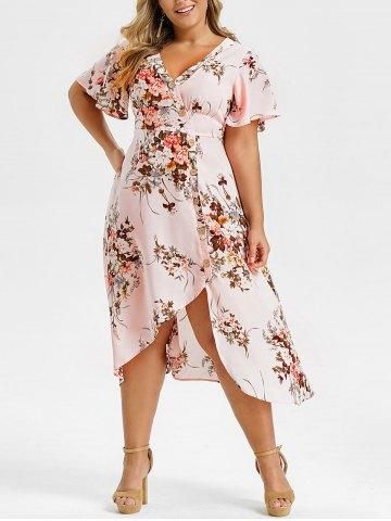 Rosegal Womens Plus Size Cami Dress Casual Dinosaur Print Ruffle with Twist Top Rosegal Womens Plus Size Cami Dress Casual Dinosaur Print Ruffle with Twist Top