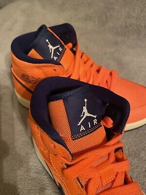 jordan 1 mid orange size 5