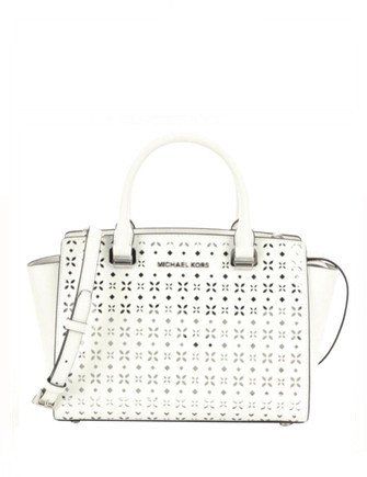 Michael Michael Kors Perforated Floral Medium Selma Satchel | Michael
