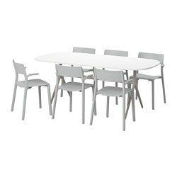 Ikea Oppeby Oppmanna Janinge Table And 6 Chairs Dining Room Spaces Ikea Oppeby Oppmanna Janinge Table, Ikea White High Gloss Dining Table And Chairs Set