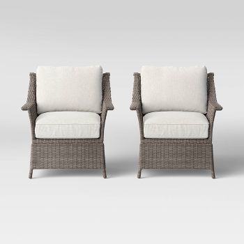 Foxborough 4pc Patio Conversation Set Threshold Furniture Collection Club Chairs Outdoor Sets Foxborough 4pc Patio Conversation Set, Target Threshold Outdoor Furniture