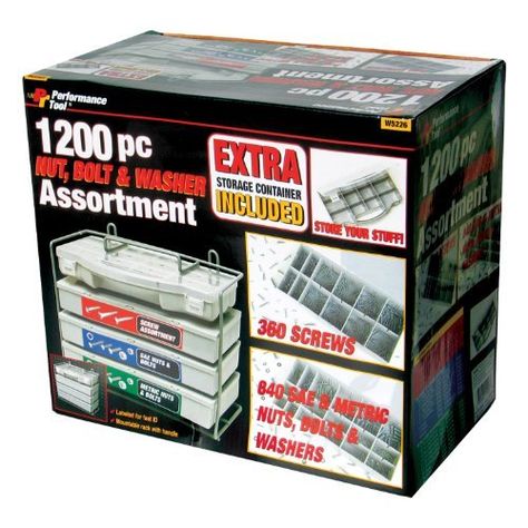 Nut and Screw Assortment 1200 pcs.