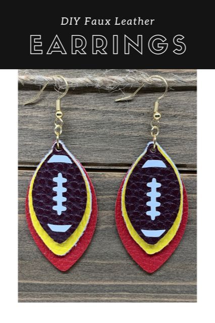How To Make Leather Earrings On A Cricut In 2020 Diy Leather Earrings Leather Diy How To Make Leather
