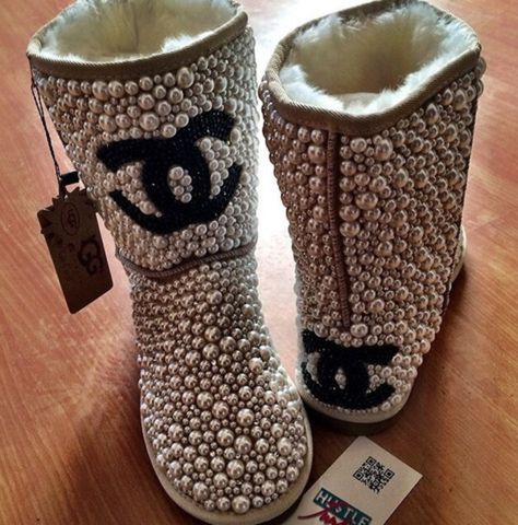 chanel ugg type boots