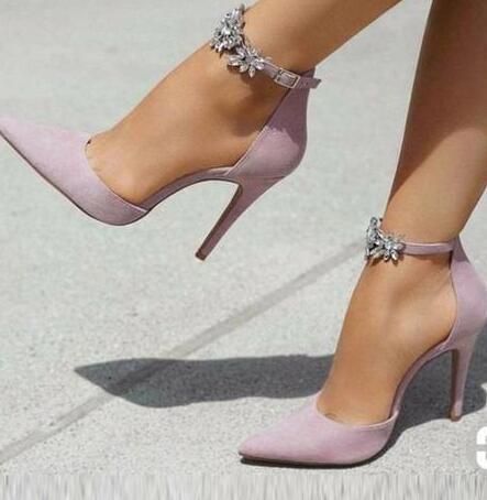 Womens High Heels Pointed-Toe Buckle Pumps Party Catwalk Shoes