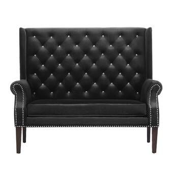 Colston Velvet 58 3 Rolled Arm Loveseat Love Seat House Of Hampton Crystals