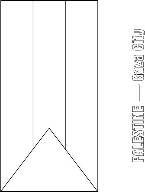 Palestine flag coloring page | Bricolage maternelle