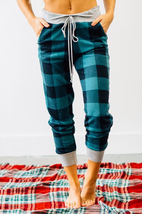 buffalo plaid joggers womens