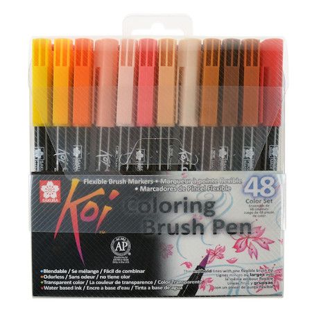 48er Set NEU Koi Coloring Brush Pen