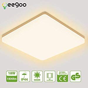 LED Deckenleuchte Deckenlampe Wohnzimmer Küchen Eszimmer Lampe Eckig 18W