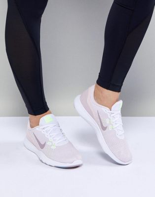 nike training flex trainers white