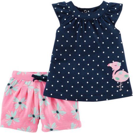 Infant Toddler Kids Baby Girls Lace Green Tops 4 Pcs Floral Print Outfit Clothes