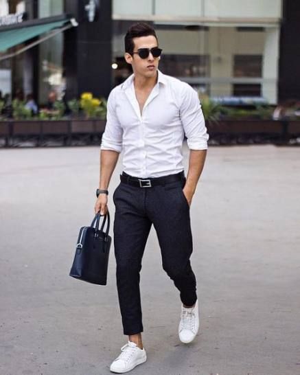 54+ Ideas sneakers white outfit ootd in 2020 | White shirt men ...