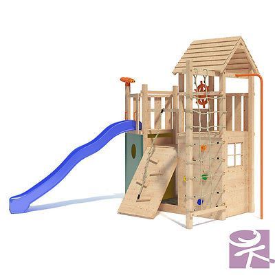 Stelzenhaus Tobi Mit Rutsche Stelzenhaus Hinterhof Spielhaus Diy Spielplatz