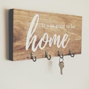Rustic Personalized Personalised Family Tree Wooden Key Cabinet Cupboard Unique Gift Present Idea