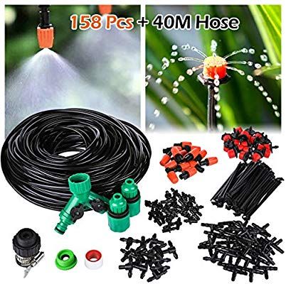 Outerdo 40m Micro Drip Irrigation Kit Patio Plant Watering Garden Mist Cooling System Auto Plants Outerdo 40m Micro Drip Irrigation Kit, Patio Drip Irrigation System