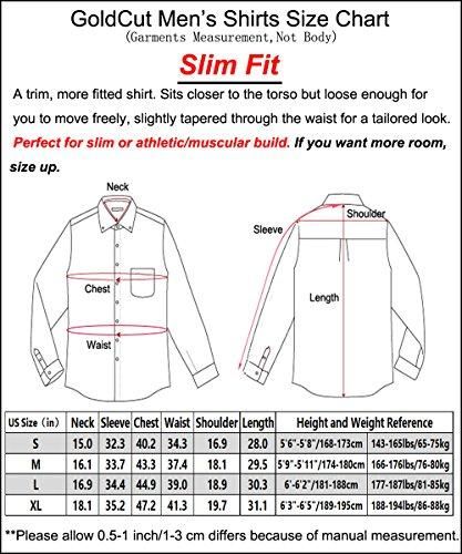 GoldCut Mens 100/% Flannel Cotton Regular Fit Long Sleeve Button Down Plaid Dress Shirts