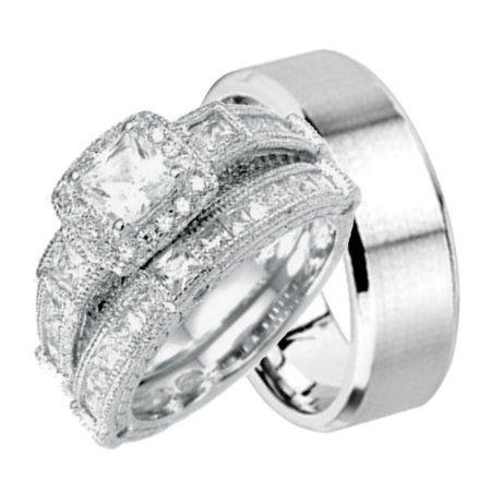 Walmart Wedding Rings Sets For Him And Her Walmart Wedding Rings Wedding Ring Sets Wedding Rings