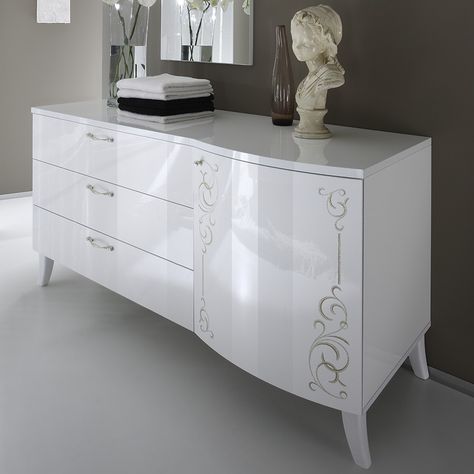 Buffet design OXYGEN blanc laqué, Autre ♥ Home - comment repeindre un meuble laque Buffet design OXYGEN blanc laqué, Autre ♥ Home - comment repeindre un meuble laque