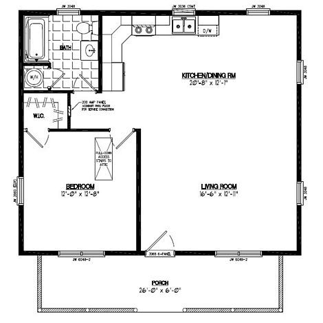 24×30 House Plans With Loft