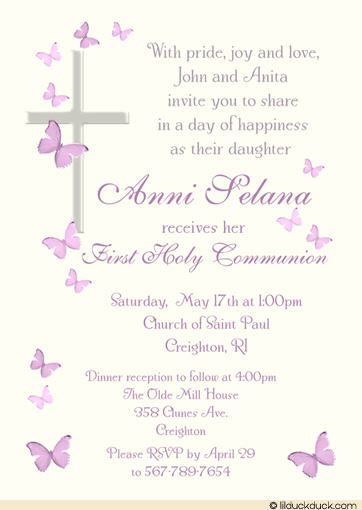 catholic first communion invitation
