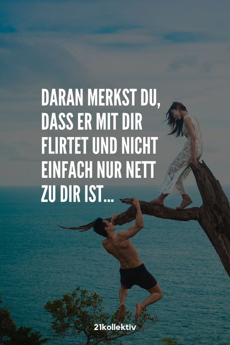 Mann flirtet nur