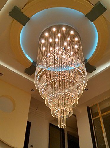 Moooni Large Modern Luxury Crystal Chandelier Lighting For Lobby Porch Living Room D 47 3 X 98 H Luxury Crystal Chandelier Lighting, Moooni Large Modern Luxury Crystal Chandelier