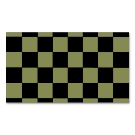 hipster army green checkerboard chessboard business card checkerboard templates