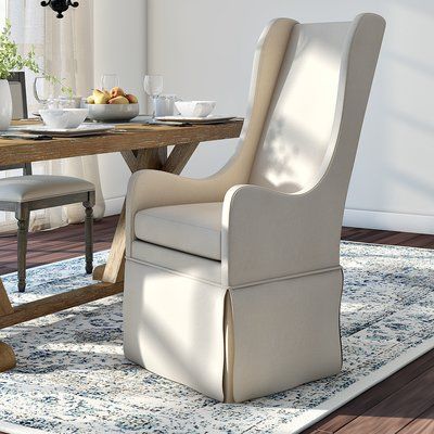 Three Posts Saltash Upholstered Dining Chair Upholstery Color Neutral Linen Dining Chairs Farmhouse Dining Chairs Luxury Office Chairs