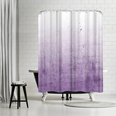East Urban Home Emanuela Carratoni Radiant Orchid Concrete Single Shower Curtain Purple Shower Curtain Shower Curtain Concrete Shower