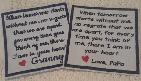 MEMORY PILLOW SHIRT Patch, 5 x 5 Memory MEMORY PILLOW SHIRT Patch, 5 x 5 In