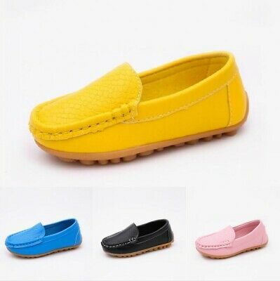 Boys Girls Kids Children Loafers Oxford Flats Casual Shoes Slip On Moccasins