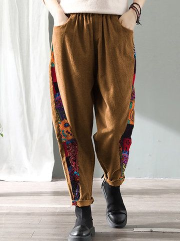 Kaister Dresses for Women Plus Size Long Sleeve Vintage Pockets Corduroy Patchwork Casual Loose Dress Kaister Dresses for Women Plus Size Long Sleeve Vintage Pockets Corduroy Patchwork Casual Loose Dress