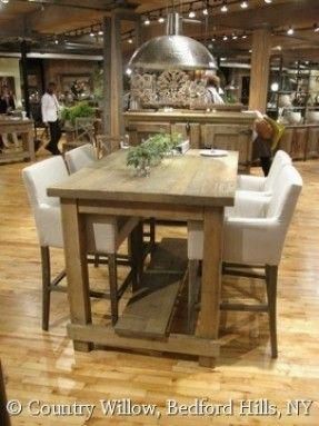 Kemper Rectangular Counter Height Dining Set W Ivory Chairs