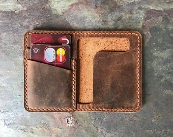 Minimalist Deri Cuzdan Bifold Cuzdan Sikintili Deri Ince Etsy Kartlik Deri Cuzdan Cuzdan