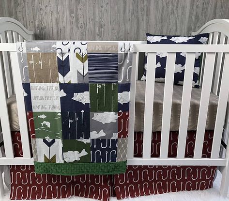 Baby Nursery Bedding Set Fishing Hunting Fisherman Baby Nursery Bedding Set