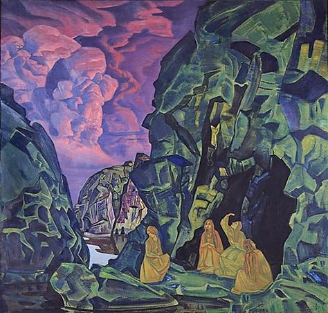 Fire Blossom Fine art print NEW 20/" x 28/" By Nicholas Roerich