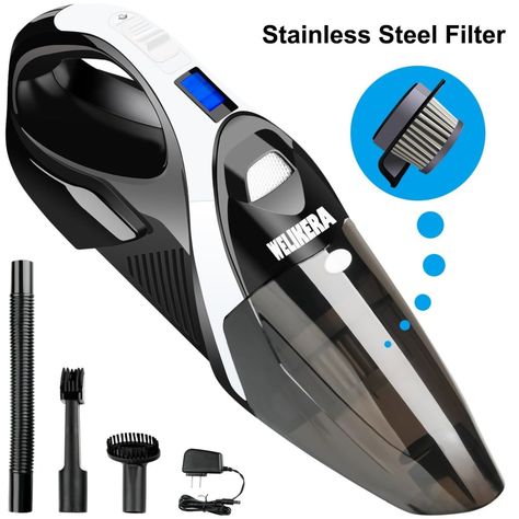 WELIKERA Dust Buster Cordless, 12V 100W 12V Li Ion Cordless Mini Vacuum Cleaner