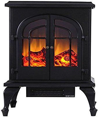 Valuxhome Burbank 24 Inch 750w 1500w Compact Free Standing Electric Fi Free Standing Electric Fireplace Electric Fireplace Heater Fireplace Heater