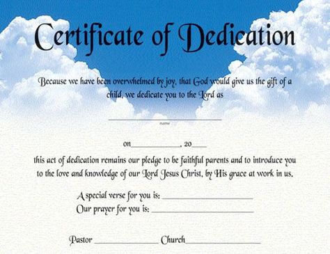 baby christening certificate template