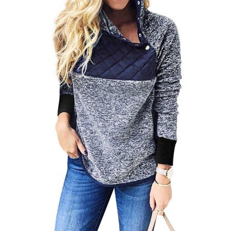 Joe Wenko Womens Basic Drop Shoulder Sleeve Crewneck Pocket Pattern Top Blouse T-Shirts Joe Wenko Womens Basic Drop Shoulder Sleeve Crewneck Pocket Pattern Top Blouse T-Shirts