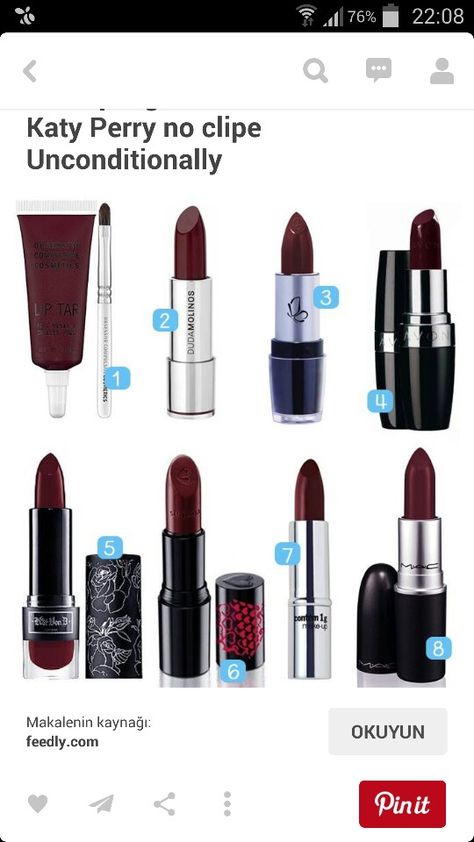 Bordo Ruj Bordeaux Rouge Beauty Makeup Makeup Obsession Ve Love