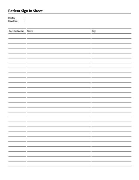 Patient sign In Sheet - Download this free printable patient sign - doctor sign in sheet Patient sign In Sheet - Download this free printable patient sign - doctor sign in sheet