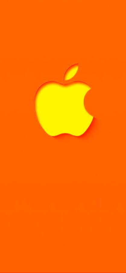 Apple Logo Wallpaper Orange Ios13wallpaper Ios13 Iphonewallpaper Apple Logo Colorful Locksc Apple Logo Wallpaper Apple Logo Wallpaper Iphone Apple Logo