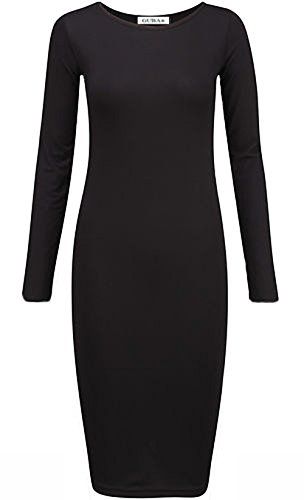 plain black jersey dress