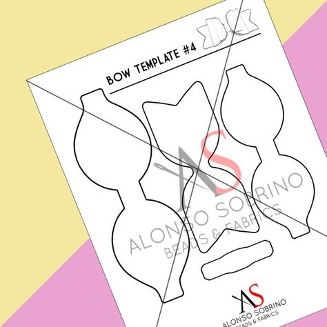 PDF Molde para Lazos 4 Plantilla Descarga de Archivo | Etsy | Patrón de